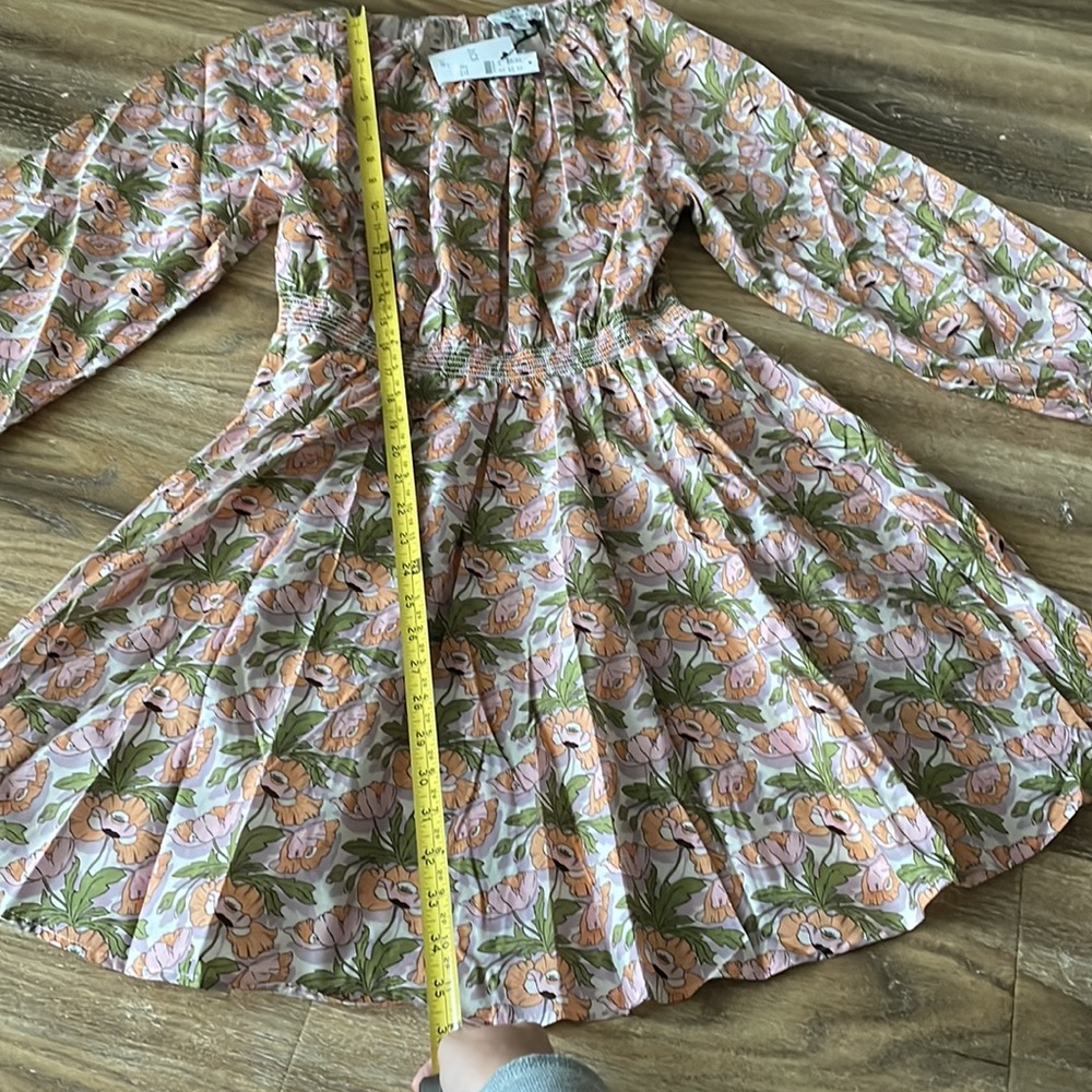 J Crew SMOCKED-WAIST MINI DRESS IN LIBERTY® BUTTERFIELD POPPY FABRIC NWT - Picture 5 of 11